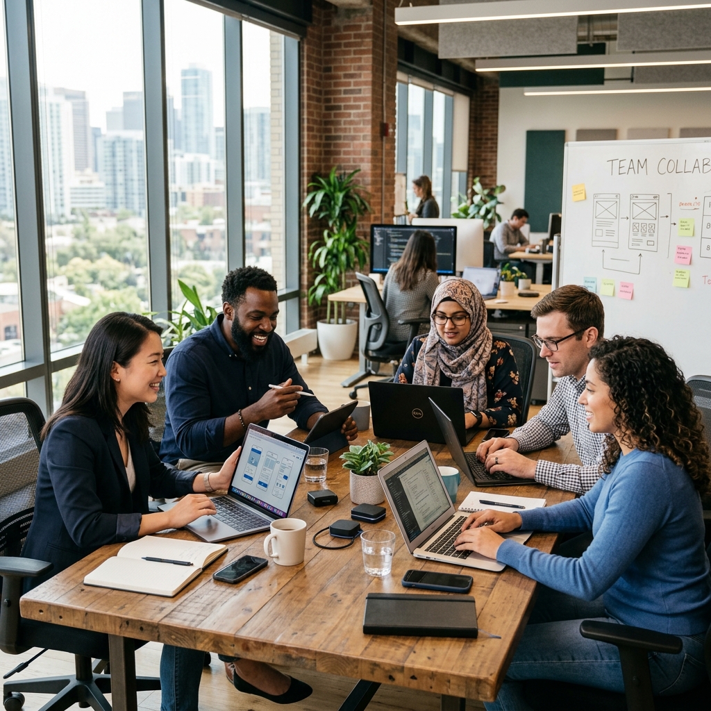 Team working together